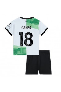 Fotbalové Dres Liverpool Cody Gakpo #18 Dětské Venkovní Oblečení 2023-24 Krátký Rukáv (+ trenýrky)